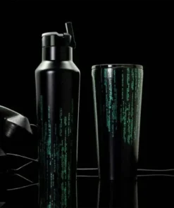 Corkcicle 24 Ounce The Matrix Binary Code Tumbler Stainless Steel Triple Insulated Water Bottle with Sliding Shatter Proof Lid and Slip Proof Bottom -Water Bottles Sales unnamed file 554