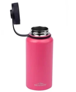 Monoprice Vacuum-Sealed 32 oz. Wide-Mouth Water Bottle, Pink | BPA Free Stainless Steel, Food Grade, for Yoga, Gym, Camping, Fitness