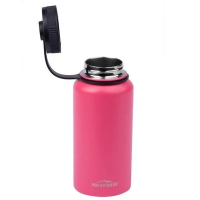 Monoprice Vacuum-Sealed 32 oz. Wide-Mouth Water Bottle, Pink | BPA Free Stainless Steel, Food Grade, for Yoga, Gym, Camping, Fitness 3 Monoprice Vacuum-Sealed 32 oz. Wide-Mouth Water Bottle, Pink | BPA Free Stainless Steel, Food Grade, for Yoga, Gym, Camping, Fitness