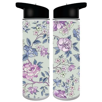 Bioworld Floral Print Pink Flowers 24 Oz. Single Wall BPA-Free Plastic Water Bottle 3 Bioworld Floral Print Pink Flowers 24 Oz. Single Wall BPA-Free Plastic Water Bottle