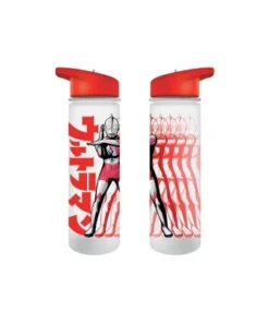 Ultraman Anime Cartoon Hero Character 24 Oz. UV Print Tritan Plastic Water Bottle