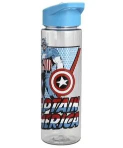 Marvel Comic Book Captain America 24 oz. UV Plastic Water Bottle