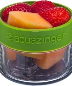 Zing Anything Aqua Zinger 18/8 Stainless Steel Green Fruit Fusion Water Bottle, 20 Ounce