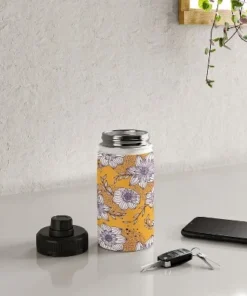 Avenie Dahlia Lineart Orange Water Bottle - Society6 -Water Bottles Sales unnamed file 5771