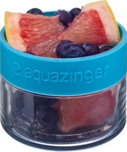 Zing Anything Aqua Zinger 18/8 Stainless Steel Blue Fruit Fusion Water Bottle, 20 Ounce