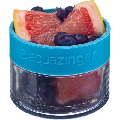 Zing Anything Aqua Zinger 18/8 Stainless Steel Blue Fruit Fusion Water Bottle, 20 Ounce 3 Zing Anything Aqua Zinger 18/8 Stainless Steel Blue Fruit Fusion Water Bottle, 20 Ounce