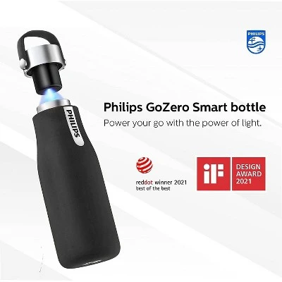 Philips Water 12oz GoZero UV Self-Cleaning Smart Bottle Black 7 Philips Water 12oz GoZero UV Self-Cleaning Smart Bottle Black - Image 5