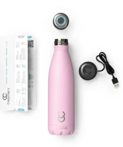 CrazyCap 17oz UV Sanitizing Water Bottle White