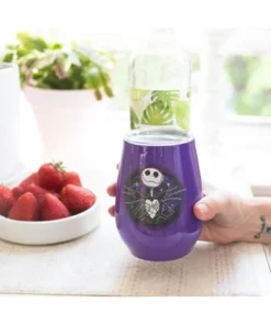 The Nightmare Before Christmas Silver Buffalo Nightmare Before Christmas Jack Skellington Stainless Steel Tumbler | 10 Ounces -Water Bottles Sales unnamed file 6063