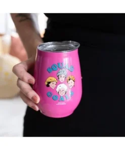 Silver Buffalo The Golden Girls "Squad Goals" 10-Ounce Stainless Steel Stemless Tumbler w/ Lid -Water Bottles Sales unnamed file 6089