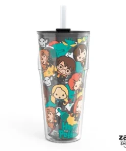 Zak Designs 16oz Double-Wall Insulation Travel Tumbler Plastic with Lid and Straw -Water Bottles Sales unnamed file 628