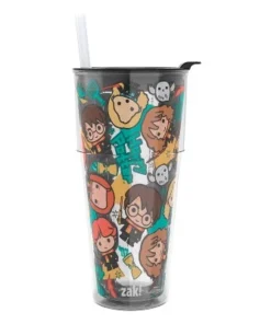 Zak Designs 16oz Double-Wall Insulation Travel Tumbler Plastic with Lid and Straw -Water Bottles Sales unnamed file 631