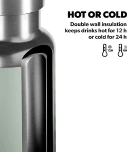 Dometic THRM48 16 Ounce Stainless Steel Vacuum Sealed Insulated Thermo Bottle with Twist Off Steel Cap, BPA Free and Dishwasher Safe, Moss -Water Bottles Sales unnamed file 662