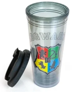 Silver Buffalo Harry Potter Hogwarts Crest 24oz Double Walled Plastic Travel Mug -Water Bottles Sales unnamed file 671
