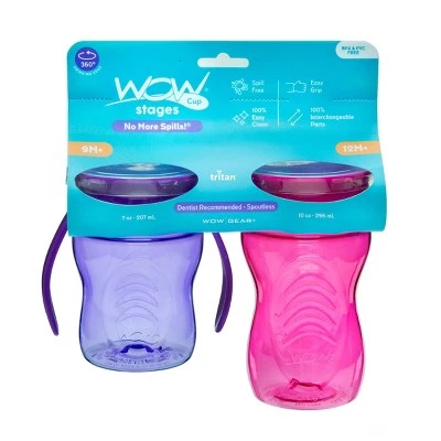WOW Cup WOW Tritan Cup Stages - 2pk/7 & 10oz Purple/pink 3 WOW Cup WOW Tritan Cup Stages - 2pk/7 & 10oz Purple/pink