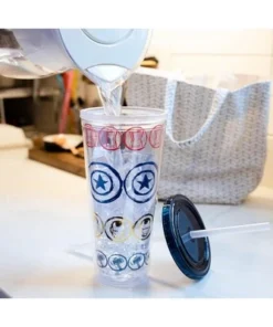 Se7en20 Marvel Icons 16oz Plastic Carnival Cup with Lid and Straw -Water Bottles Sales unnamed file 685