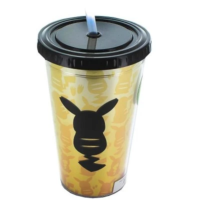 Just Funky Pokemon Pikachu Silhouette Gold 16oz Carnival Cup 3 Just Funky Pokemon Pikachu Silhouette Gold 16oz Carnival Cup