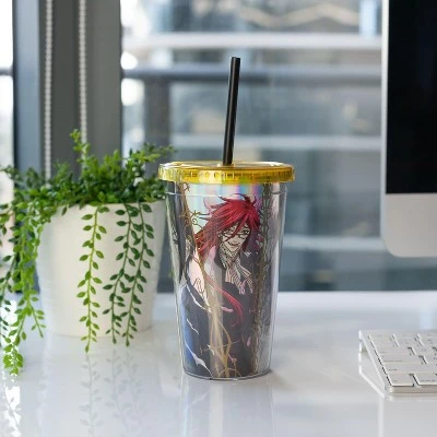 Just Funky Black Butler Sebastian Foil Print 16oz Carnival Cup 7 Just Funky Black Butler Sebastian Foil Print 16oz Carnival Cup - Image 5