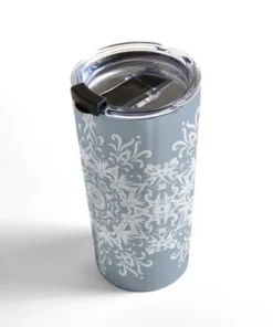 Society6 Lisa Argyropoulos Snowfrost Travel Mug 20 oz Stainless Steel Travel Mug - Deny Designs