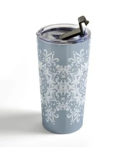 Society6 Lisa Argyropoulos Snowfrost Travel Mug 20 oz Stainless Steel Travel Mug - Deny Designs -Water Bottles Sales unnamed file 782
