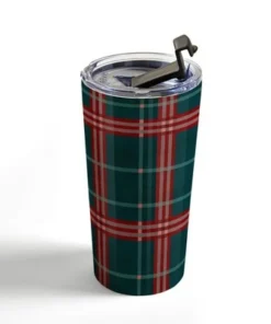 Society6 Emanuela Carratoni Tartan Theme Travel Mug 20 oz Stainless Steel Travel Mug - Deny Designs -Water Bottles Sales unnamed file 797
