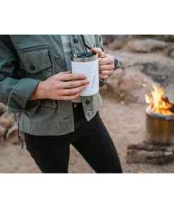 EcoVessel 12oz Transit Insulated Stainless Steel Coffee and Camping Mug - White