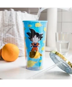 Just Funky Dragon Ball Z Goku Clouds Carnival Cup with Lid and Straw | Holds 16 Ounces -Water Bottles Sales unnamed file 823