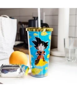Just Funky Dragon Ball Z Goku Clouds Carnival Cup with Lid and Straw | Holds 16 Ounces -Water Bottles Sales unnamed file 824