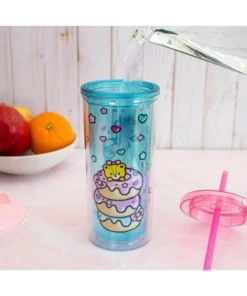 Silver Buffalo Hello Kitty Stacked Donuts Carnival Cup with Lid and Straw | Holds 20 Ounces -Water Bottles Sales unnamed file 833