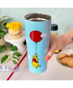 Silver Buffalo Winnie the Pooh Balloon Stainless Steel Tumbler With Straw | Holds 22 Ounces -Water Bottles Sales unnamed file 843