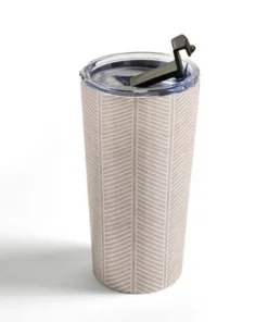 Society6 Little Arrow Design Co Organic Chevron in Rose 20 oz Stainless Steel Travel Mug - Deny Designs -Water Bottles Sales unnamed file 858