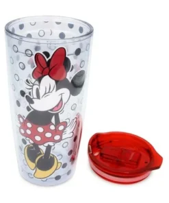 Mickey Mouse & Friends Silver Buffalo Disney Minnie Mouse Travel Tumbler with Slide Close Lid | Holds 20 Ounces