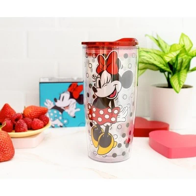 Mickey Mouse & Friends Silver Buffalo Disney Minnie Mouse Travel Tumbler with Slide Close Lid | Holds 20 Ounces 4 Mickey Mouse & Friends Silver Buffalo Disney Minnie Mouse Travel Tumbler with Slide Close Lid | Holds 20 Ounces - Image 2