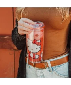 Silver Buffalo Sanrio Hello Kitty Pumpkin Spice Travel Tumbler w/ Slide Close Lid | 20 Ounces -Water Bottles Sales unnamed file 882