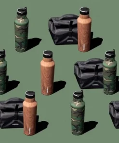 Corkcicle Luxe 20 Ounce Sport Canteen Triple Insulated Stainless Steel Water Bottle with Straw Cap and Folding Metal Handle, Walnut Wood -Water Bottles Sales unnamed file 9