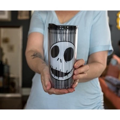 The Nightmare Before Christmas Silver Buffalo Nightmare Before Christmas Jack Face 20oz Double Wall Travel Tumbler 4 The Nightmare Before Christmas Silver Buffalo Nightmare Before Christmas Jack Face 20oz Double Wall Travel Tumbler - Image 2