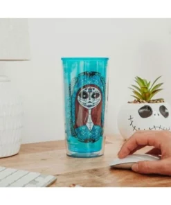 Toynk Silver Buffalo Disney Nightmare Before Christmas Sugar Skulls Plastic Travel Tumbler with Lid -Water Bottles Sales unnamed file 958