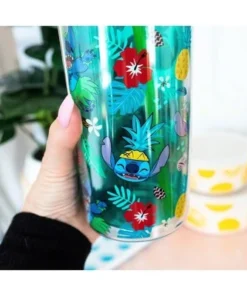 Toynk Silver Buffalo Disney Lilo & Stitch Tropical Summer Icons Carnival Cup with Lid and Straw -Water Bottles Sales unnamed file 963